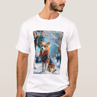 Camiseta cão selvagem, animal, floresta, espinhas, designs