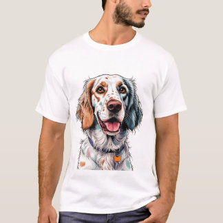 Camiseta Cão Setter Inglês Alegre