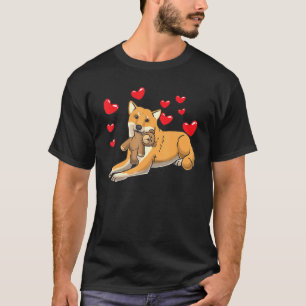 Camiseta Cão Shiba Inu Com Animais E Corações Enchidos