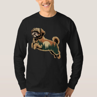 Camiseta Cão Shih Tzu Cachorro Shihtzu Natureza Floresta Sh