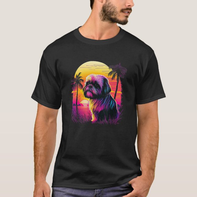 Camiseta cão Shih Tzu (estético) (Frente)