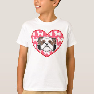 Camiseta Cão Shih Tzu no Coração