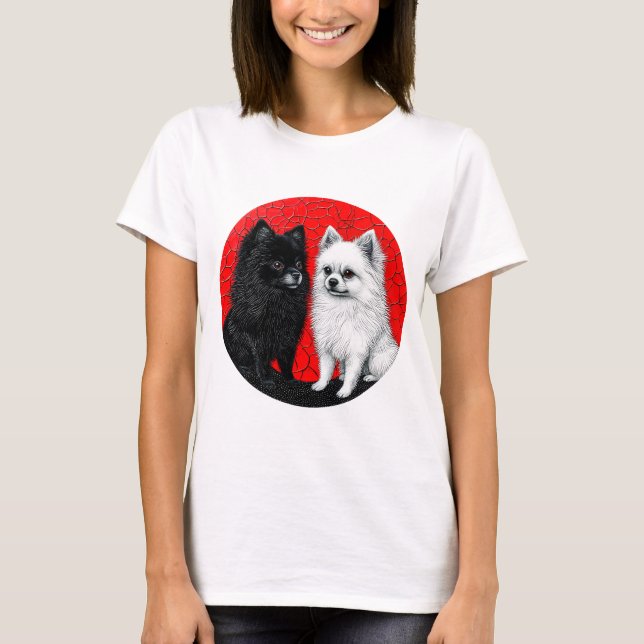 Camiseta cão spitz japonês (Frente)
