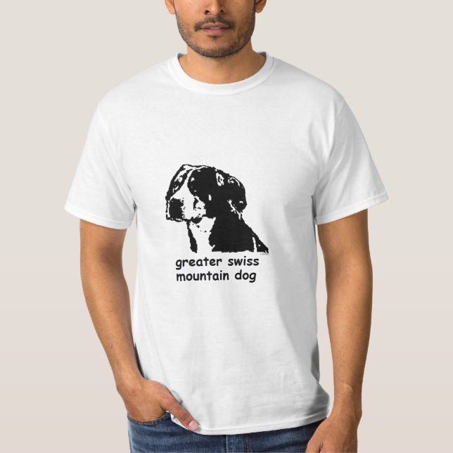 Camiseta Cão suíço da montanha do t-shirt maior (Frente)