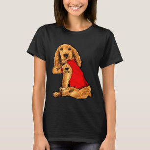 Camiseta Cão Tem Tatuagem Eu Adoro Pai Inglês Cocker Spanie