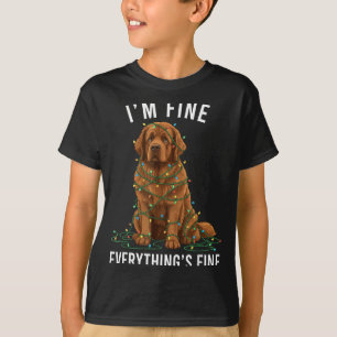 Camiseta Cão Terra Nova Natal Estou Bem Tudo Está Bem