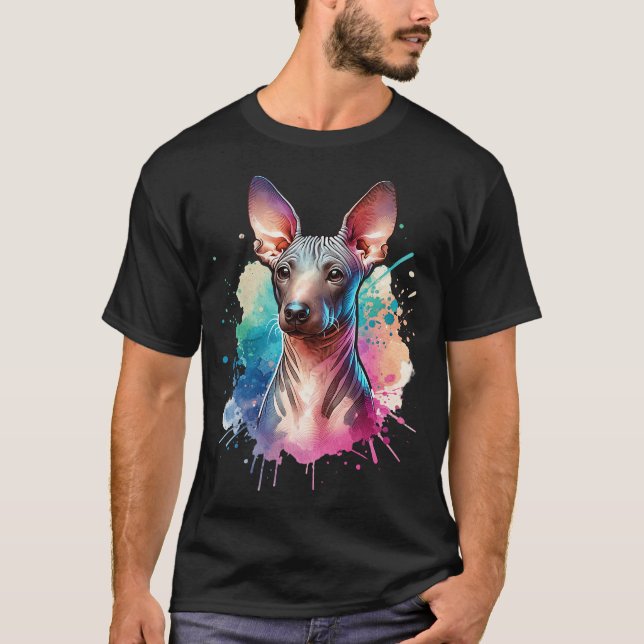 Camiseta Cão Terrier Americano sem Pelo (Frente)