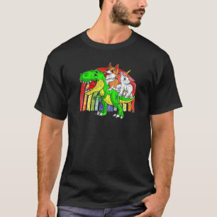 Camiseta Cão Touro Australiano Unicórnio Dinossauro Rex