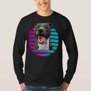 Camiseta Cão-Touro-Touro-Pitbull Retro