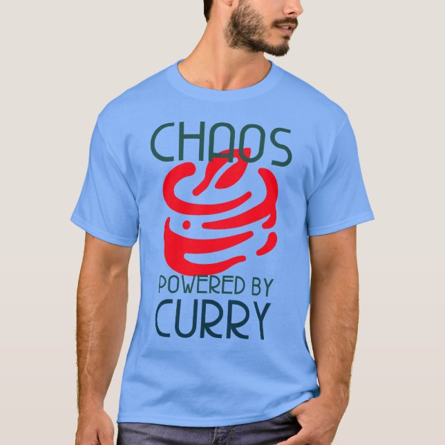 Camiseta Caos Alimentado Pelo Amante do Curry (Frente)
