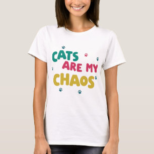 Camiseta Caos de Amantes de Gatos: Uma Confissão Colorida