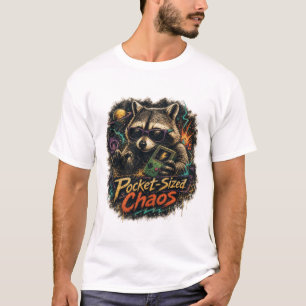 Camiseta Caos de Bolso de Videogames Retrô Mapache Spa Cósm