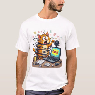 Camiseta Caos de Cabo de Gato Frenético Trabalho Remoto Oop