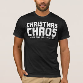 Camiseta Caos de Natal com o [Insira Seu Nome] Divertido