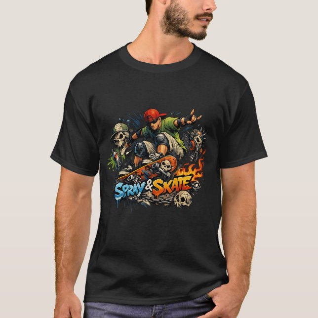 Camiseta Caos de Spray & Skate (Frente)