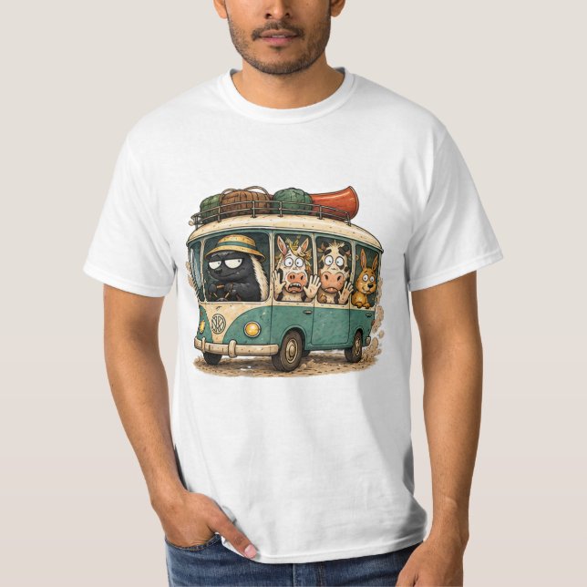 Camiseta Caos de Viagem com Melger Desenho (Frente)