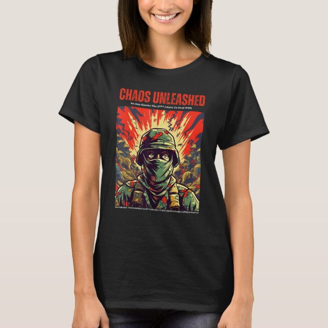 Camiseta Caos Desencadeado O Design de IA de Warzone HD Def (Frente)