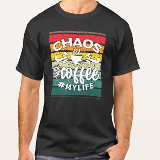 CAMISETA CAOS E CAFÉ MEU FUNDO DE VIDA