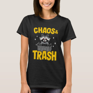 Camiseta Caos e lixo Panda Engraçada Púlpia Raccoon