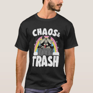 Camiseta Caos e lixo Panda Rainbow Raccoon Pullov