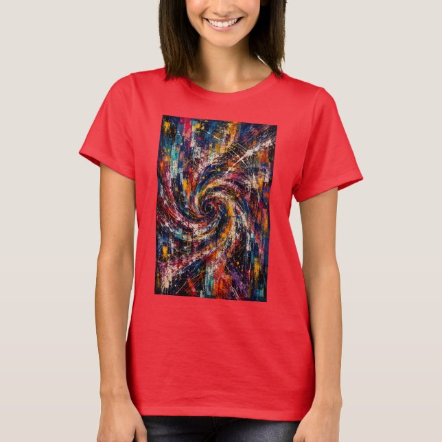 Camiseta Caos Infinito | Vórtice Abstrato (Frente)