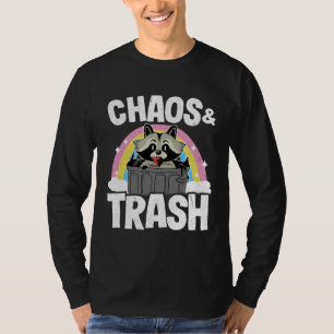 Camiseta Caos & Lixo Panda de Lixo Arco-íris Guaxinim  2