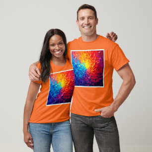 Camiseta Caos Prismático Design de Grade Digital