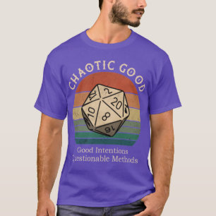 Camiseta Caótico Bom Boas Intenções Métodos Questionáveis