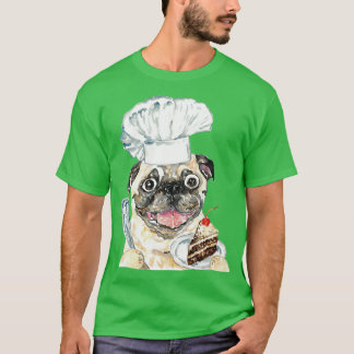 Camiseta Cãozinho bolo de chocolate pintura aquosa
