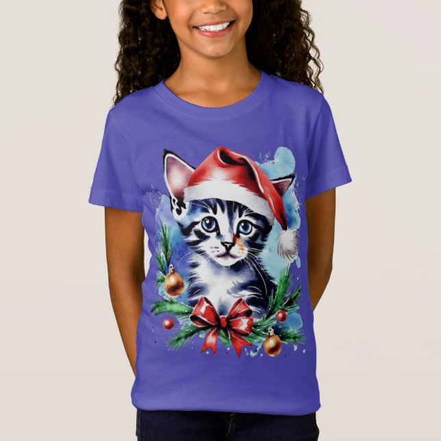 Camiseta Cãozinho bonitinho de Natal (Frente)
