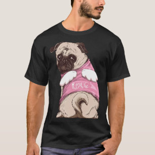 Camiseta Cãozinho bonito com terno e asas angulares dama Cl