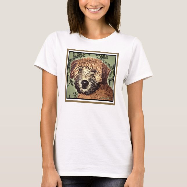 Camiseta Cãozinho Com Cachorro Molhado, Serração Terrier Co (Frente)