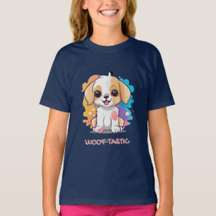 Camiseta Cãozinho com manchas coloridas