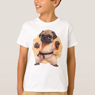 Camiseta Cãozinho de karate bonito, cachorrinho perigoso