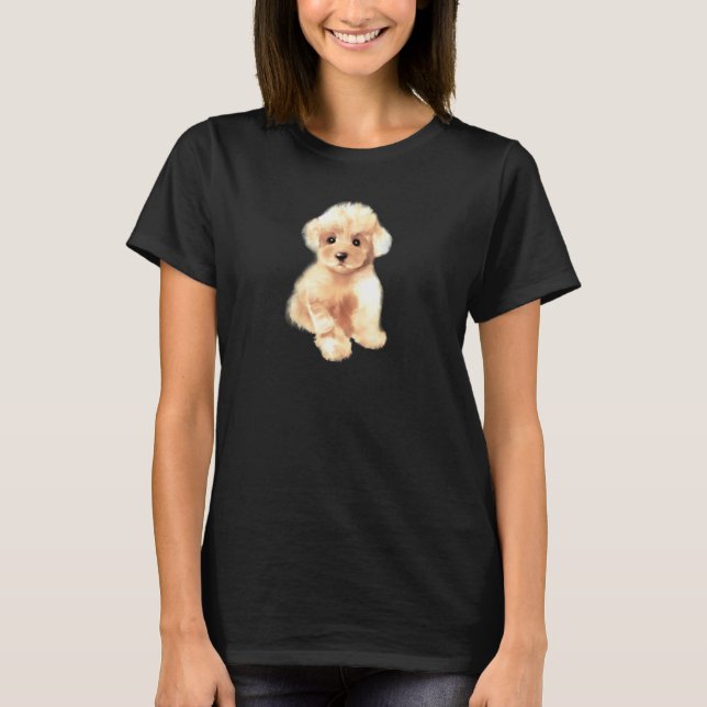 Camiseta Cãozinho de toy, raça, mini cachorrinho de poodle (Frente)