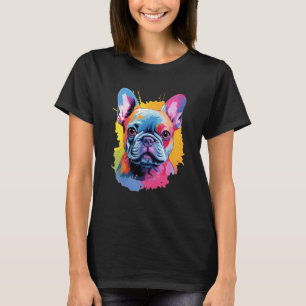 Camiseta Cãozinho francês colorido