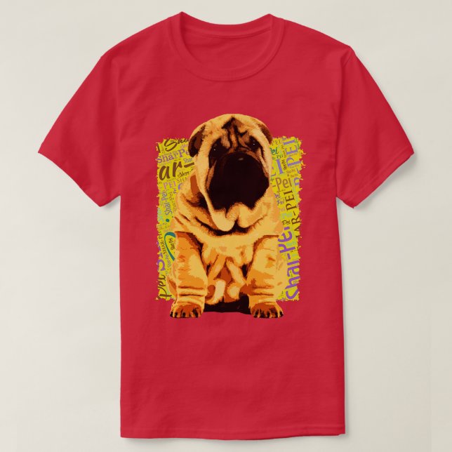 Camiseta cãozinho SharPei (Frente do Design)