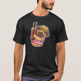 Camiseta cãozinho tocando violão