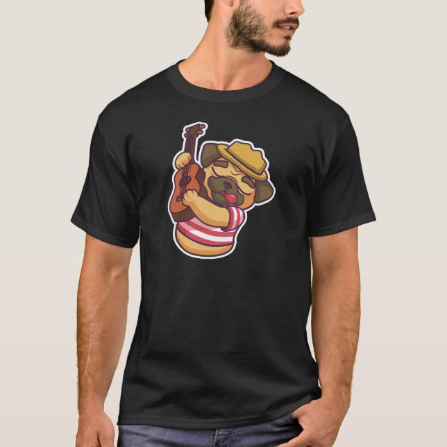 Camiseta cãozinho tocando violão (Frente)
