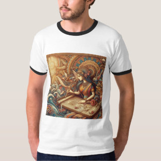 Camiseta Capa Cheio na moda estampada Camisa-T de homem - C
