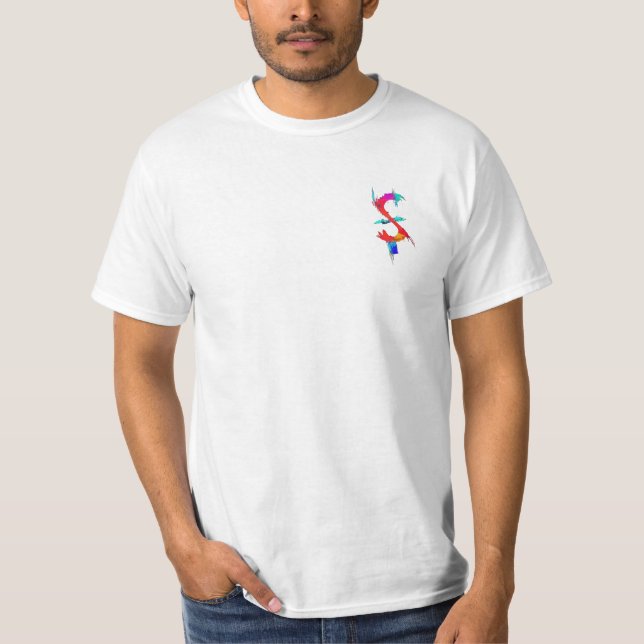 Camiseta Capa Curta do Peito Esquerdo Rápido Masculina (Frente)