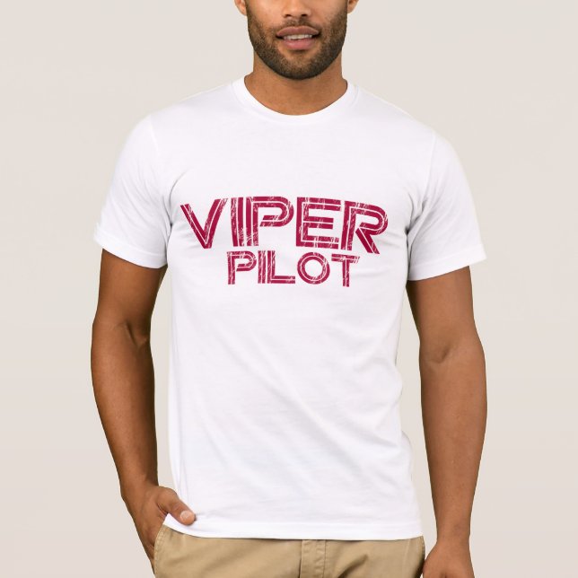 Camiseta Capa curta piloto T da víbora (Frente)