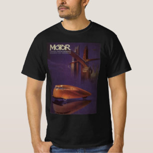 Camiseta Capa da Revista Motor Vintage, Carro Urbano Futuri