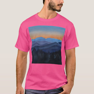 Camiseta Capa de Baseball com Pintura na Montanha do Fumo