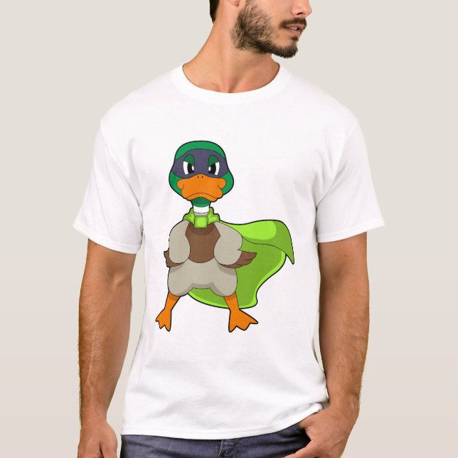 Camiseta Capa de Herói Pato (Frente)