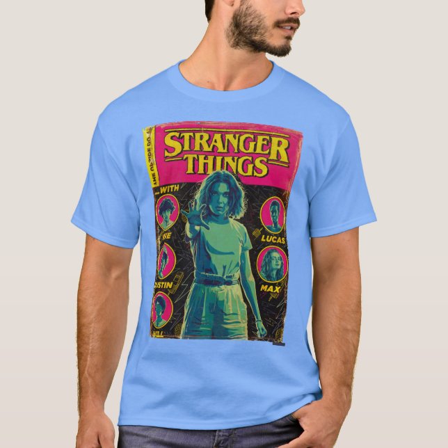 Camiseta Capa de história em quadrinhos engraçada do Strang (Frente)