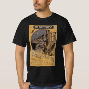 Camiseta Capa de Livro Antigo Doutor Dunlop's Prática Famil