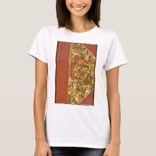 Camiseta Capa de Livro Antigo, Padrão de Ondulação Ornament