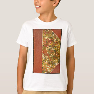 Camiseta Capa de Livro Antigo, Padrão de Ondulação Ornament