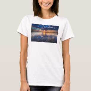 Camiseta Capa de mar dramática, pôr do sol, CA